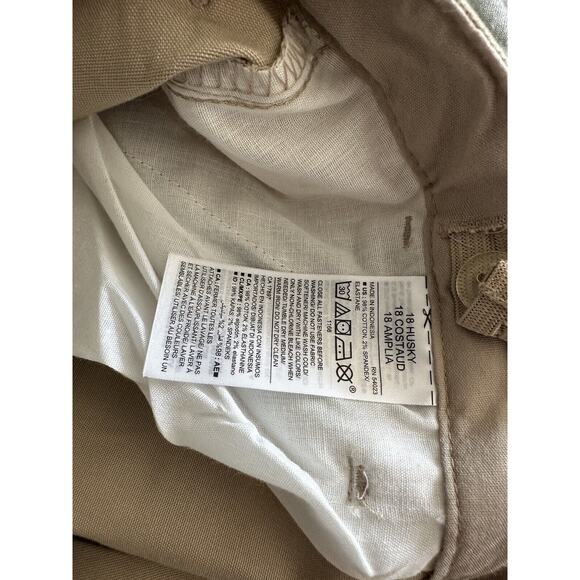 Old Navy Boys Straight Built-In Flex School Khaki Chino Pants Trousers 18 Husky - Picture 5 of 5